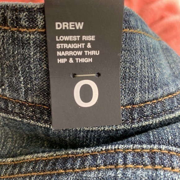 The Limited Vtg Drew Y2K Blue Jeans Straight Capri Low Rise Med Wash Sz 0 New‎ - Picture 8 of 8